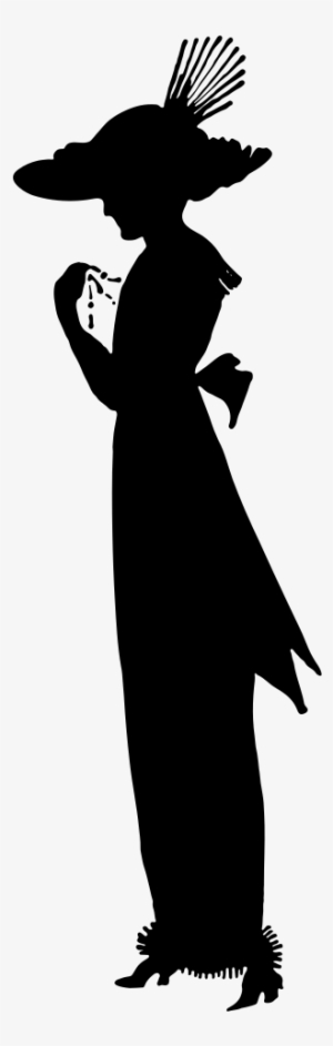 Woman In Dress Silhouette Png - Silhouette Of 15th Century Woman