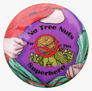 Tree Nut Allergy Superhero Girl Button - Futsal