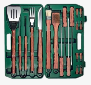 07 - Picnic Time Bbq Tool Set With Case - 18 Pieces