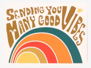 Many Good Vibes Greeting Cards - Circle
