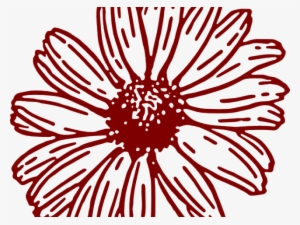 Maroon Flower Cliparts - Gerbera Daisy Gerber Daisy Clipart