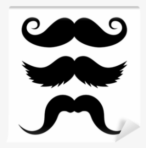 Set Of Mustache On White Background - Zeichentrick Schnurrbart