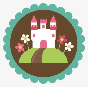 Castle In Circle Scallop Svg File For Scrapbooking - Circle Scallop Png