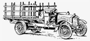 Free Vector Old Heavy Truck Clip Art - Truck Coloring Pages