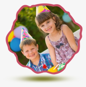 A Young Boy And Girl Wearing Party Hats And Smiling - Kids Wearing Party Hats