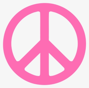 Peace Sign Clipart Pink - Pink Peace Sign Clip Art