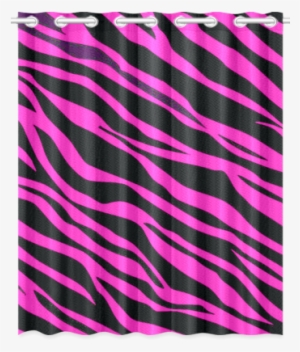 Hot Pink Zebra Stripes New Window Curtain 52" X - Pattern