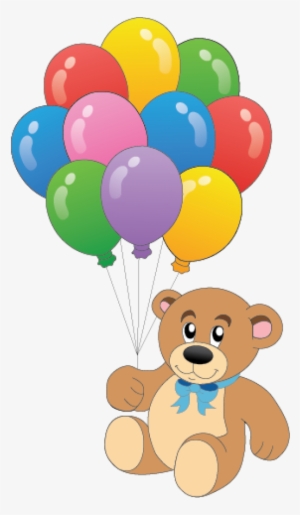 Teddy Bear With Balloon Vector - Un Oso Con Globos