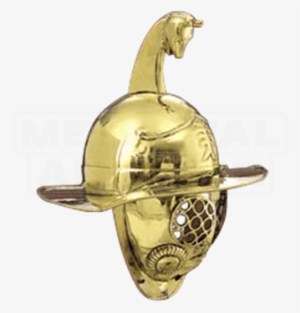 Brass Gladiator Mosaic Helmet - Thracian Gladiator Helmet