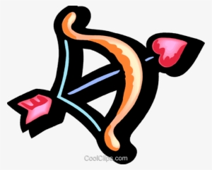 cupids bow & arrow royalty free vector clip art illustration - arco e flecha do cupido