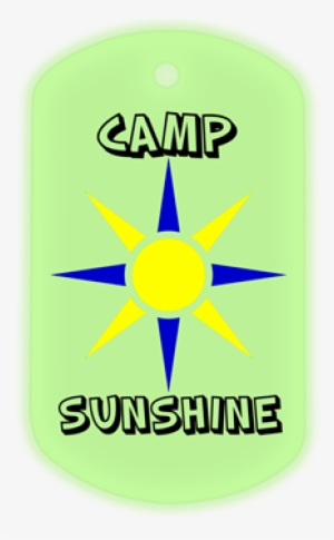 Camp Sunshine Glow In The Dark Dog Tag - 8in X 8in Emotional Support Dog On Board Animals With