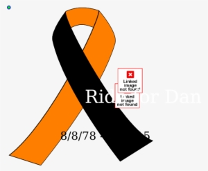 Black & Orange Motorcycle Awarness Ribbon Svg Clip
