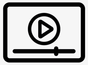 Video Player With Timeline Vector - Video Svg Icon