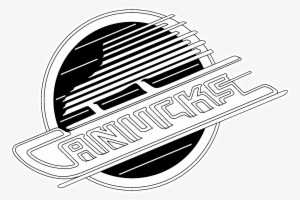 Vancouver Canucks Logo Black And White - Canucks Skate Logo