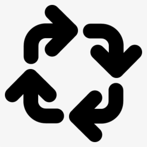 Four Rounded Arrows Square Rotation In Clockwise Direction - Logos With Rotation