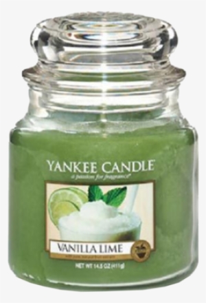 Yankee Vanilla Lime Candle Classic Jar - Yankee Candle Vanilla Lime Medium Jar - -