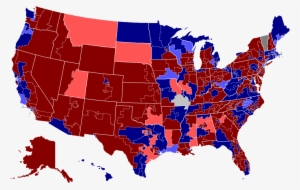 Élections Américaines De La Chambre Des Représentants - Blue Map Of United States