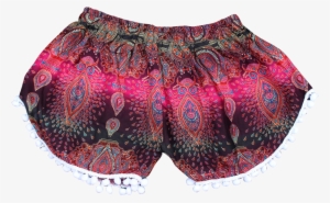 Pink Paisley Shorts - Shorts
