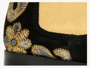 Ankle Boots Roberta 8 Black Embrodery Paisley Elastic - Handbag