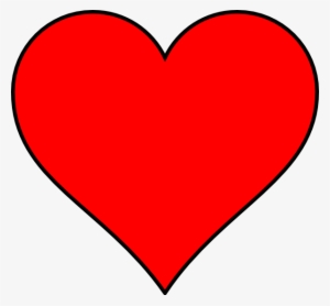 Heart With Thin Black Outline Png Clip - Clip Art Heart