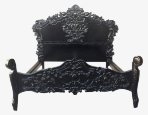 Baroque King Bed Frame - Black Baroque Queen Bed
