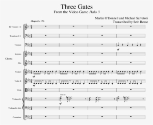 Three Gates Sheet Music Composed By Martin O'donnell - Document