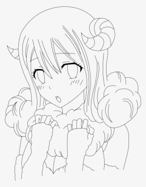Png Black And White Stock Aries Drawing - Fairy Tail Lineart