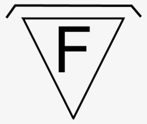 Inverted Triangle With "f" In It - F Triangle Symbol