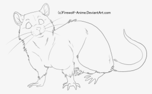 Rat Line Art By Firewolf On Deviantart - Line Art