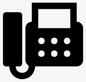 This Icon Features A Phone Connected To A Fax Device - Fax Icon Png