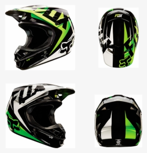 Black And Green Fox Racing Logo - Green Fox Motocross Helmets