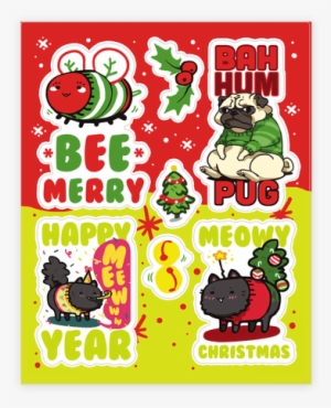 Cute Christmas Sticker/decal Sheet
