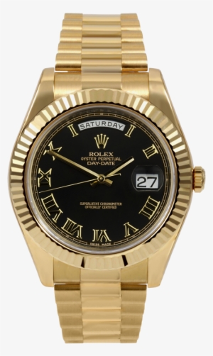 Pre-owned Rolex Mens 18 K Yellow Gold Day Date President - Rolex Date Day President Models Fluted Bezel