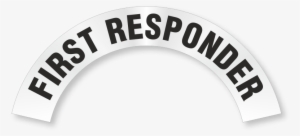 First Responder Reflective Hard Hat Rocker - Hazmat Tech Crescent Sticker