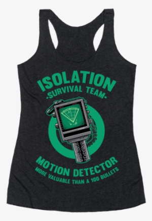 Isolation Survival Team Motion Detector Racerback Tank - Pansexual Pirate