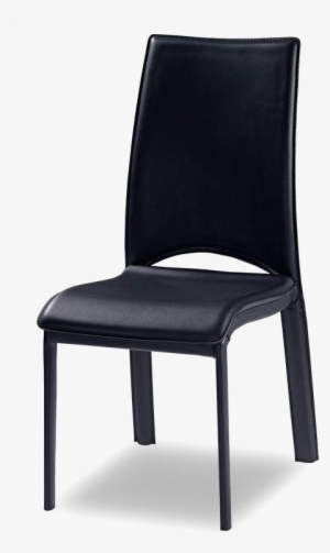 Modern Leather And Wood Dining Chairs - Black Dining Chair Png