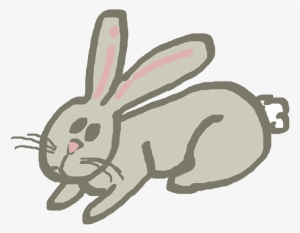 Grey Easter Rabbit - Bunny Doodle Png