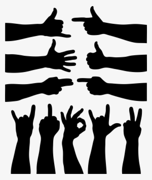Hand Gestures In Vector Formats - Рука Вектор Png
