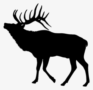 Elk, Silhouette, Cut Out, Stag, Bull - Elk Clipart