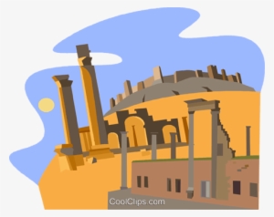 Syria, Ancient City Of Bosra Royalty Free Vector Clip - Ancient City Cartoon Png