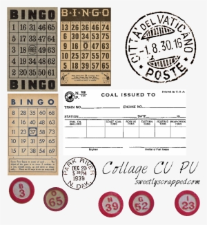 ♥free♥ Vintage Clipart, Bingo Cards, Digi Stamps, Postage - Bingo Card Clip Art