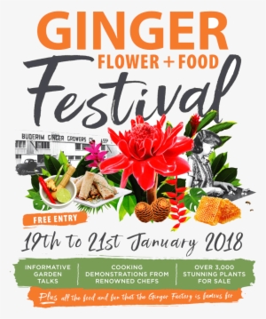 Ginger Flower Food Festival Logo - Flyer