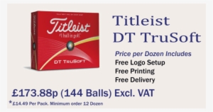 Titleist Golf Ball Offers - Titleist Dt Trusoft Golf Ball - Dozen Box Quantity(12)