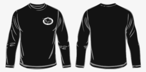 Template - Black Long Sleeve T Shirt Template Png
