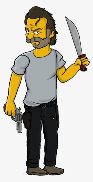Rick Grimes Simpson By Thewalkerprieton On Deviantart - Los Simpson The Walking Dead