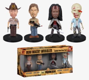 The Walking Dead - Walking Dead - Mini Wacky Wobbler Bobble Head 4-pack