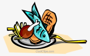 Fish And Chips Royalty Free Vector Clip Art Illustration - Fish And Chips Clipart