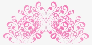 Fancy Pink Scroll Design - Scroll Clipart Graphic Png Pink
