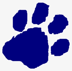 Blue Paw Print Clipart 90px Wide And Tall - Blue Cougar Paw Clip Art