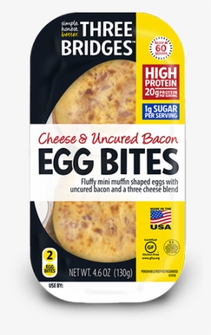 Cheese & Uncured Bacon Egg Bites - Three Bridges Egg Bites
